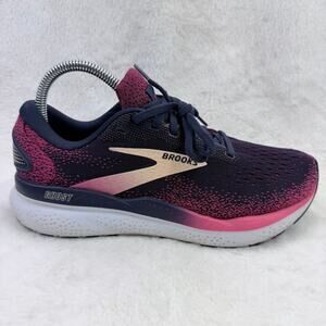 Brooks Ghost 16 Womens Running Shoes Peacoat Raspberry Apricot Size 7.5 Shoe
